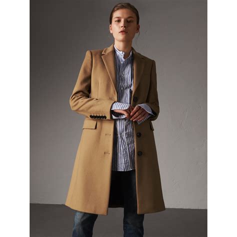 burberry burberry wool cashmere tailored coat|burberry cashmere camel overcoat.